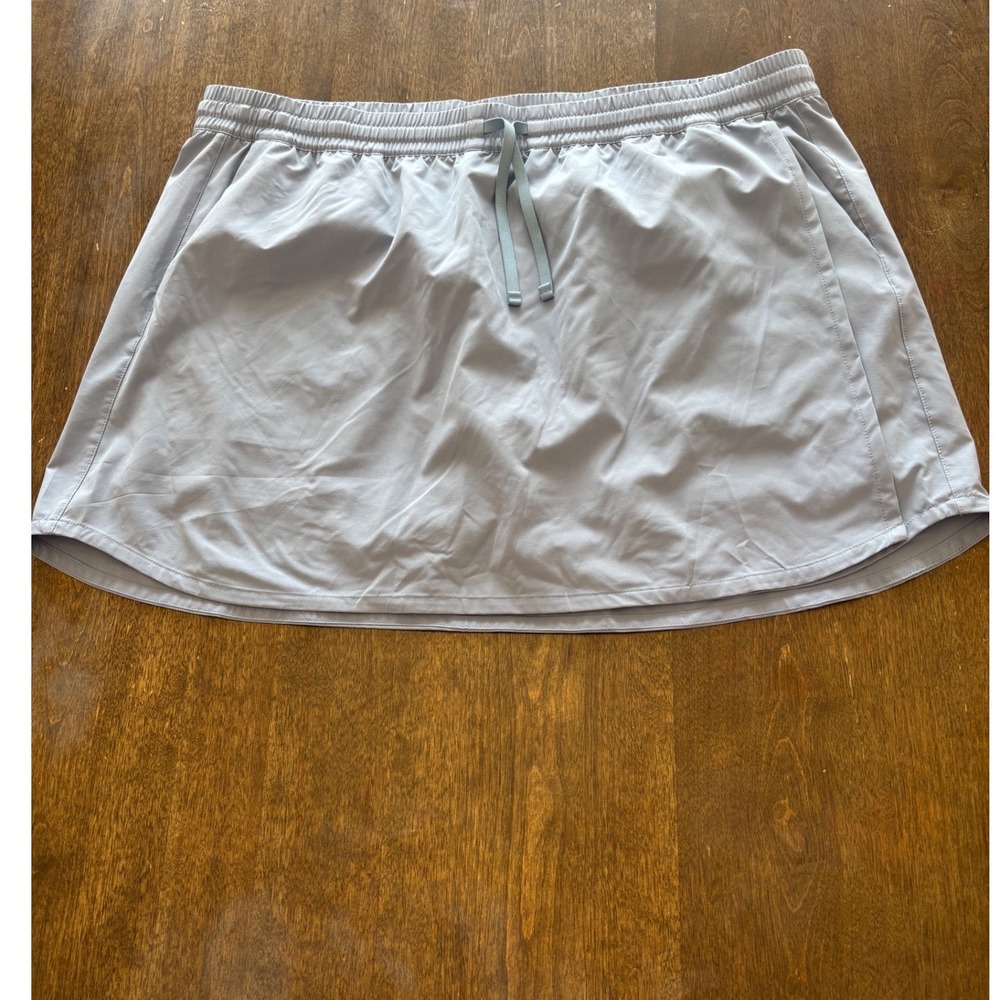 Patagonia Fleetwith Skort Womens XXL Light Blue Grey Active Hiking Skirt